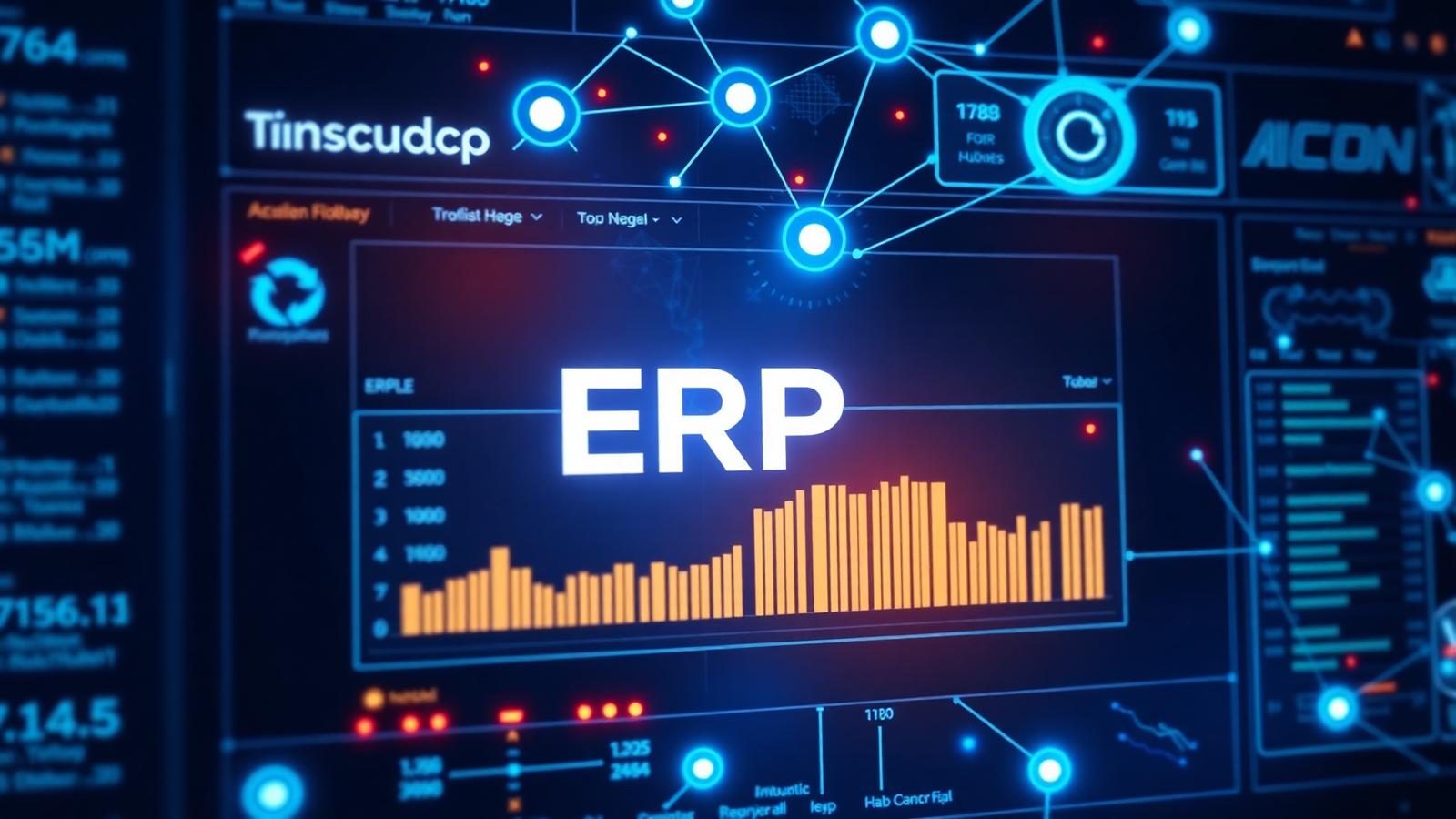ERP dashboard unifying HR, sales, inventory and finance modules